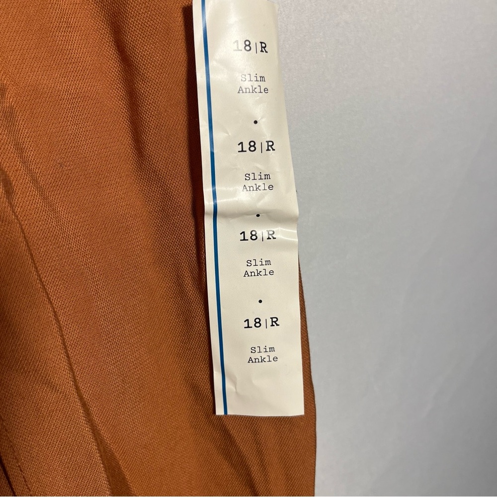 A New Day Pants Womens Size 14 & 18 Orange Bronze Pintuck Slim Ankle NWT - Picture 4 of 10